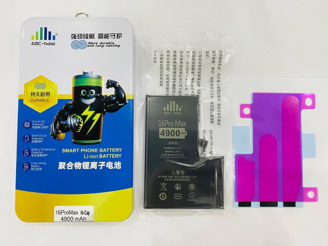 Pin iPhone 16 Pro Max ABC HaiSi (Hi-Cap (cao dung lượng)) — 4900 mAh