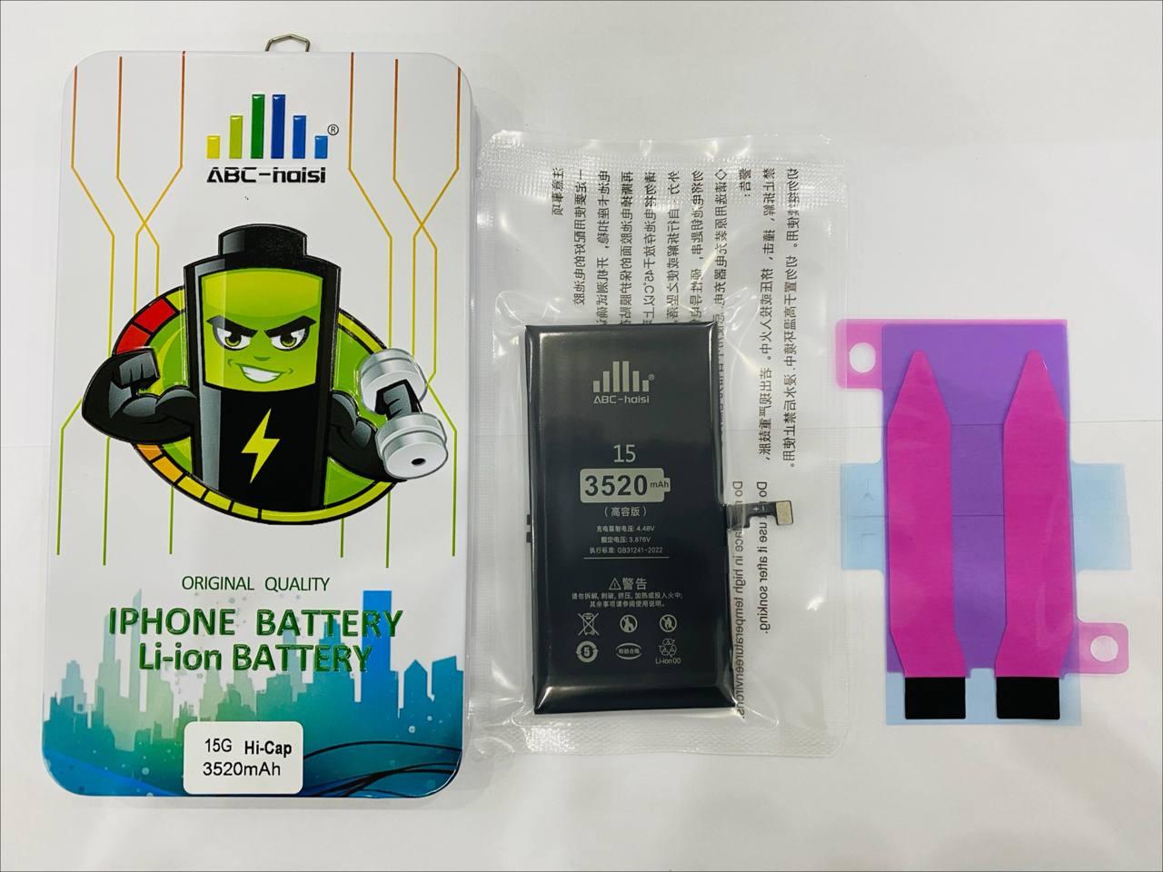 Pin iPhone 15 ABC HaiSi (Hi-Cap (cao dung lượng)) — 3520 mAh