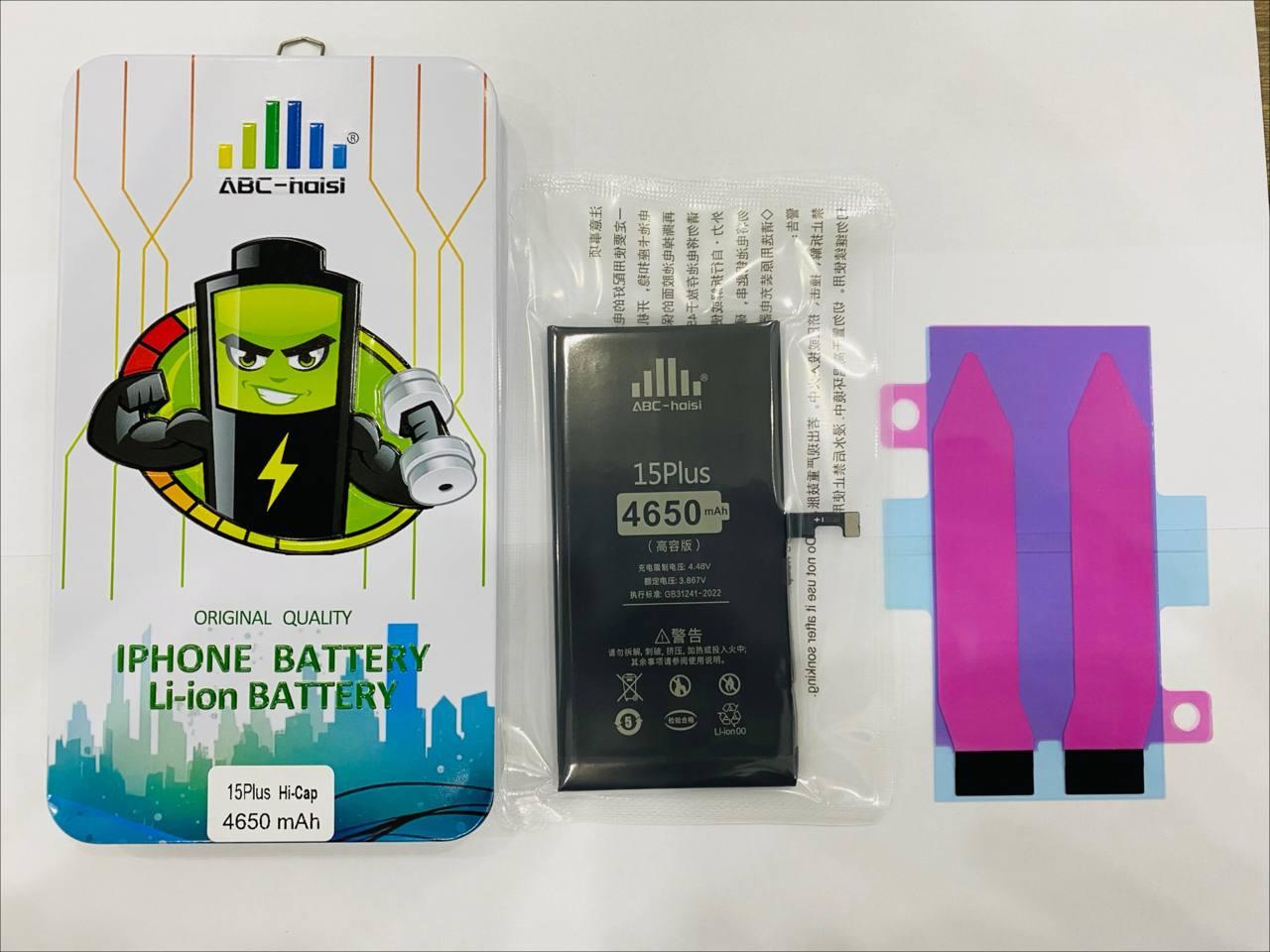 Pin iPhone 15 Plus ABC HaiSi (Hi-Cap (cao dung lượng)) — 4650 mAh